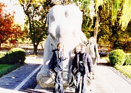 Ancient sacred elephant in Sacred Way of Beijing